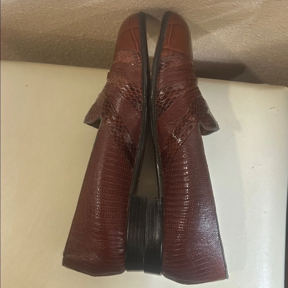 Stacy Adam’s Snakeskin Dress Loafers Size 8 1/2 M